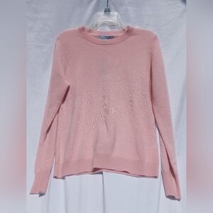 NWT Antonio Melani Cashmere Crew Sweater Medium Soft Pink